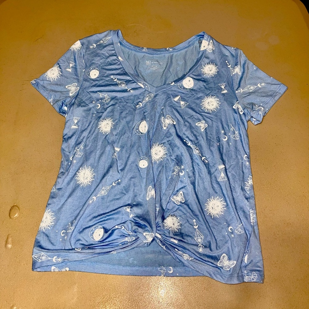 NWOT Star Moon V Neck Shirt